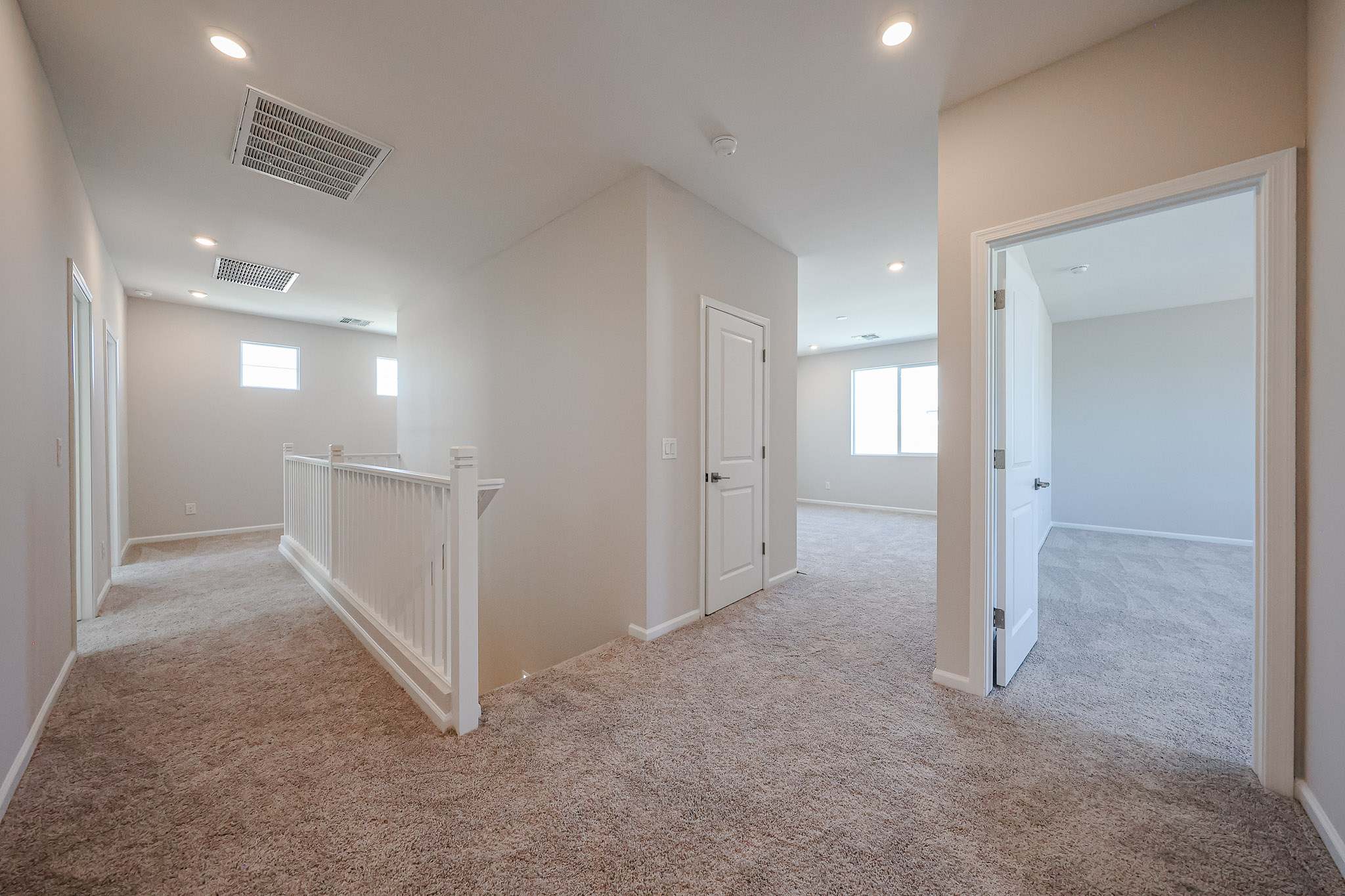 A room with white doors.