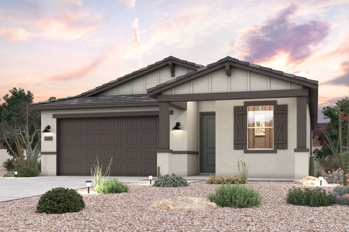 A house with a garage.