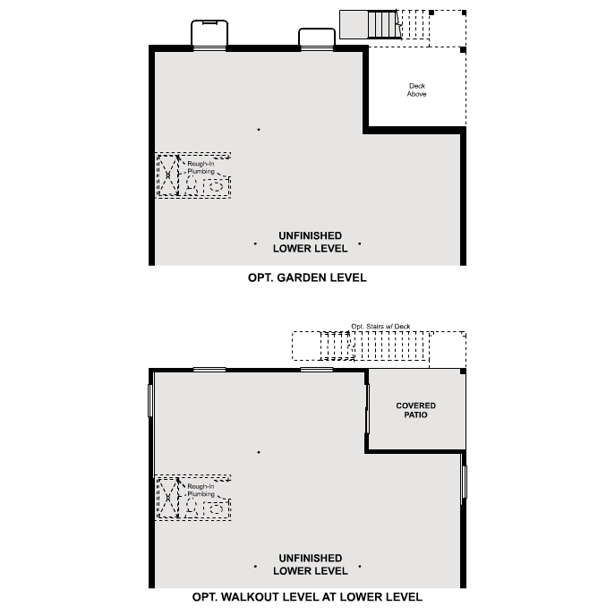 Diagram, engineering drawing. Livingston Lower Level Options