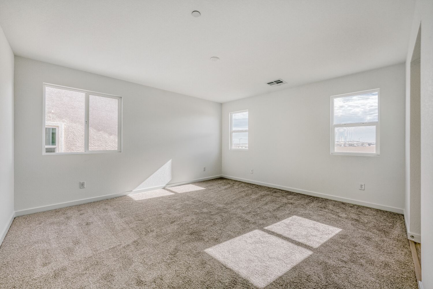 A room with a rug and a rug.