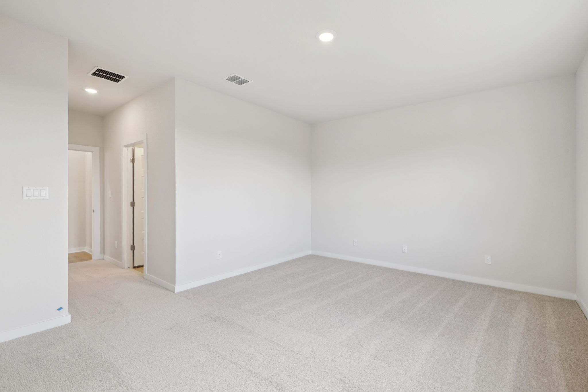 A room with white walls.