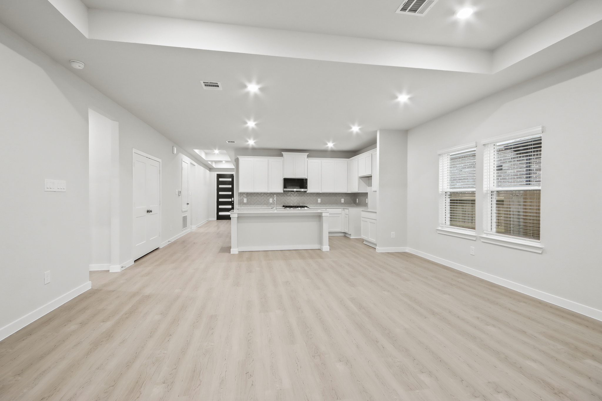 A large empty kitchen.