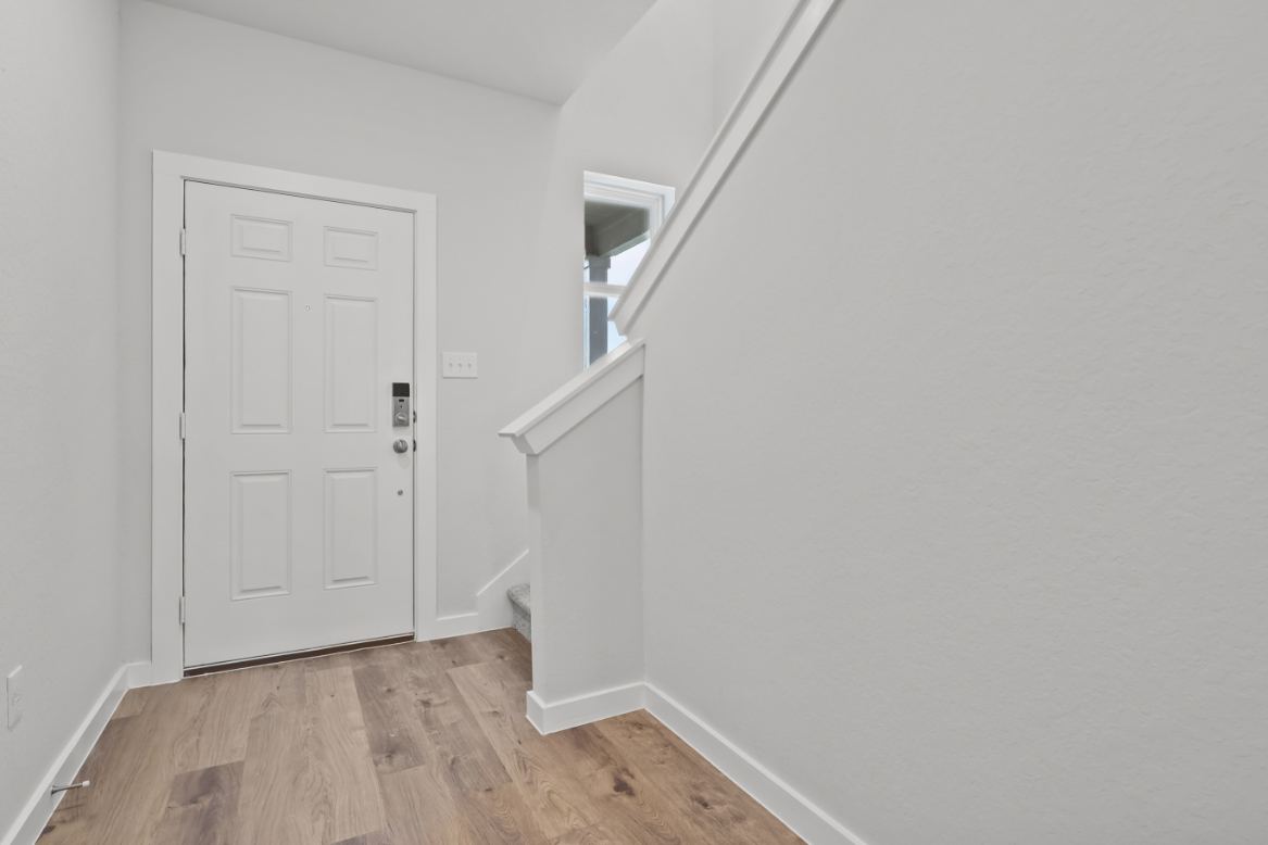 A room with white walls.