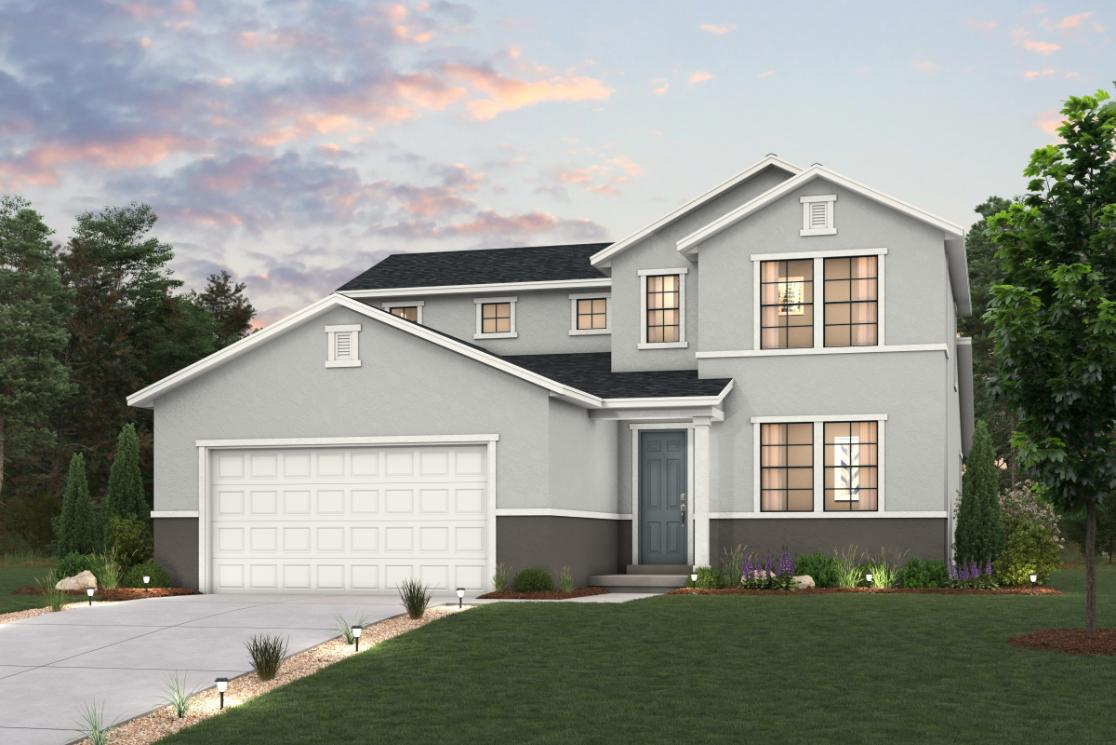 A house with a driveway.